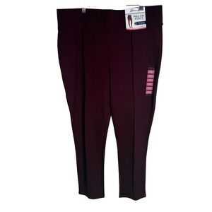 Seven7  XXL Zinfandel Pull On Premium Ponte Fabric Leggings Pintuck Detail NWT